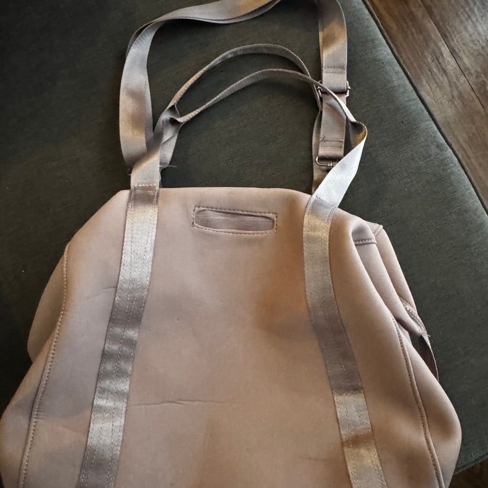 Anne Klein Sport Pink/Taupe Canvas Tote with Satin Straps